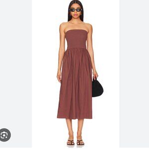 Steve Madden Lilad Strapless Mixed Media Dress